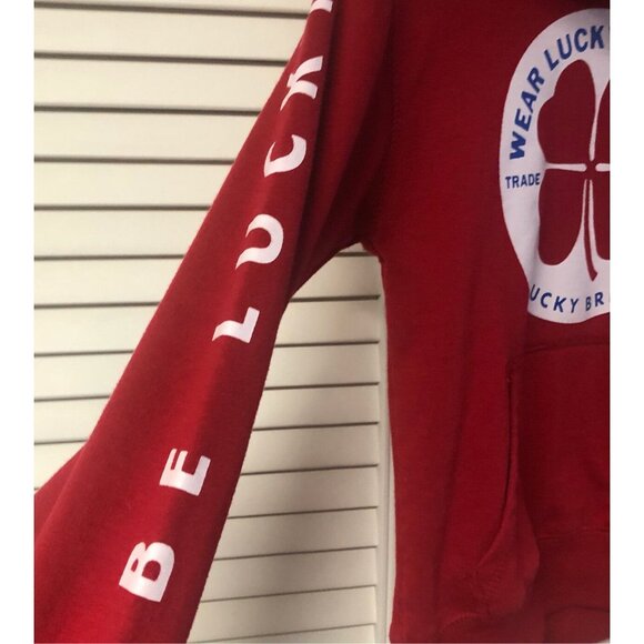 Lucky Size 4/5 Red Pullover Hoodie - Picture 3 of 6